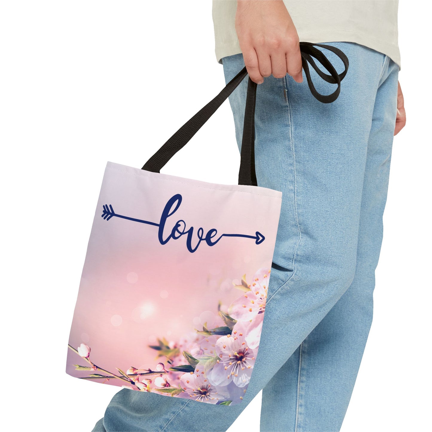 Tote Bag: - Floral Love Design