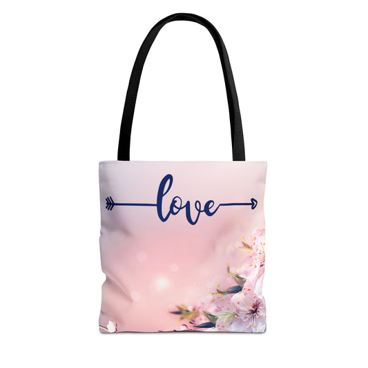 Tote Bag: - Floral Love Design