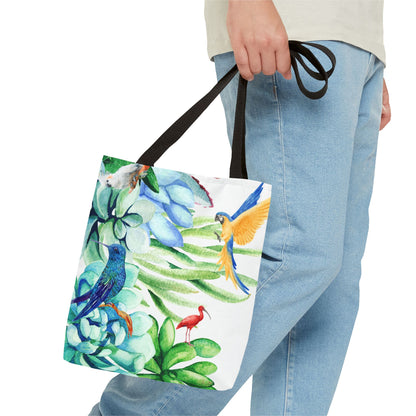Tote Bag: Tropical Birds Design